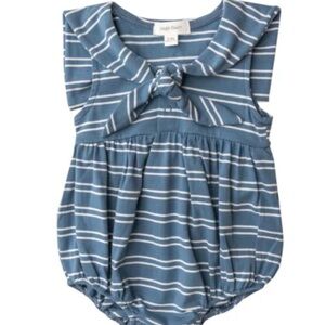 ANGEL DEAR BLUE SEASHORE STRIPE SAILOR BUBBLE size 3-6 mth excellent shape!